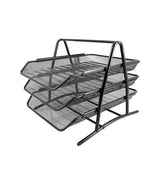 Buy Three Tier Tray Office Desktop Document Letter Tray Mesh File Rack